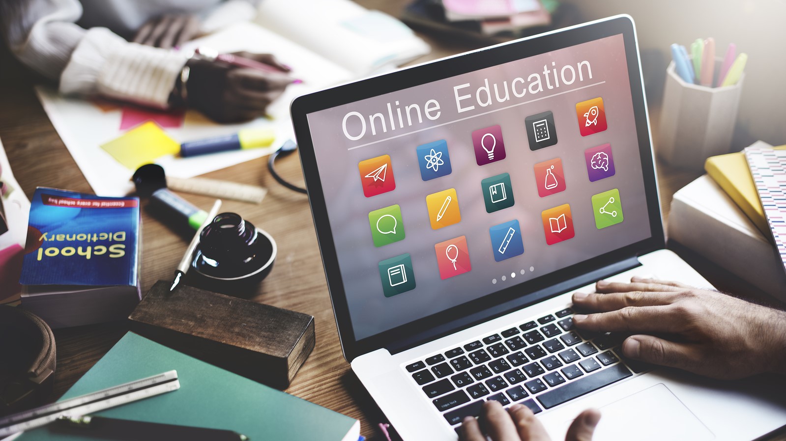E-learning Online Education Application Concept