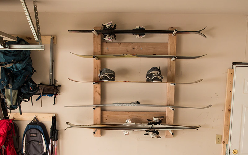 snowboard rack for wall