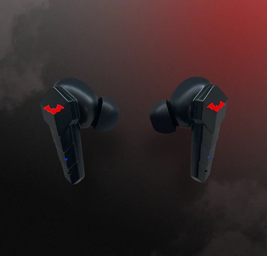 batman style wireless bt earbuds